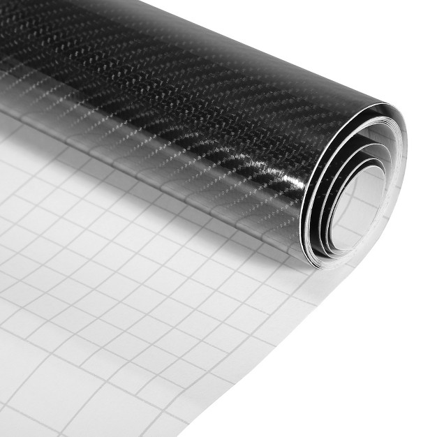 Unique Bargains 5d Carbon Fiber Pattern Vinyl Car Wrap Roll Black 1 Pc