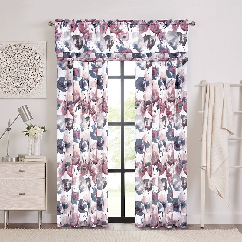 Achim Poppy Field Rod Pocket Window Curtain Panel