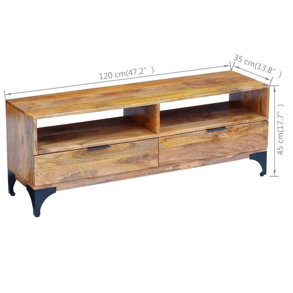 vidaXL TV Stand Mango Wood 47.2\