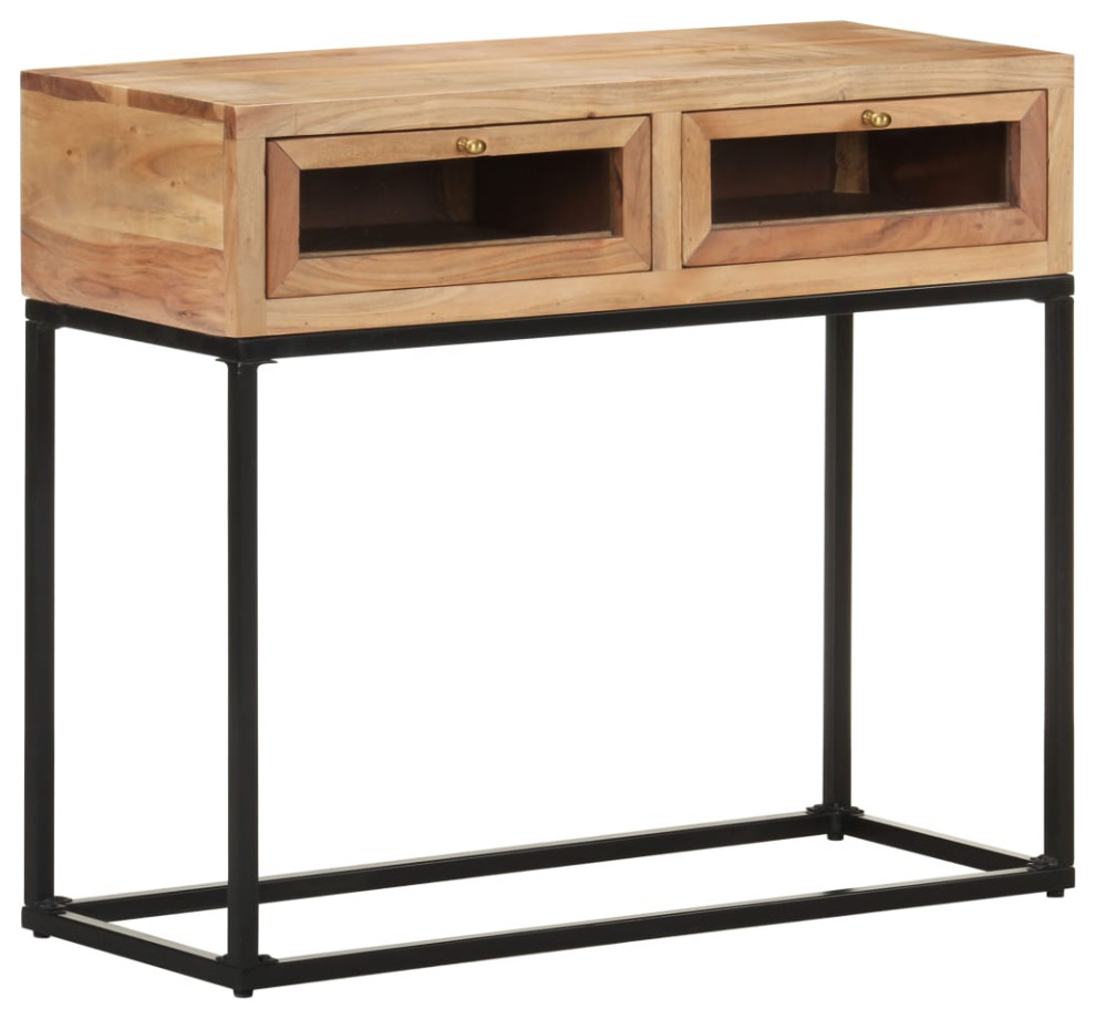 vidaXL Console Table Entryway Table Side Table with Drawers Solid Acacia Wood   Coffee And Accent Tables   by VirVentures  Houzz