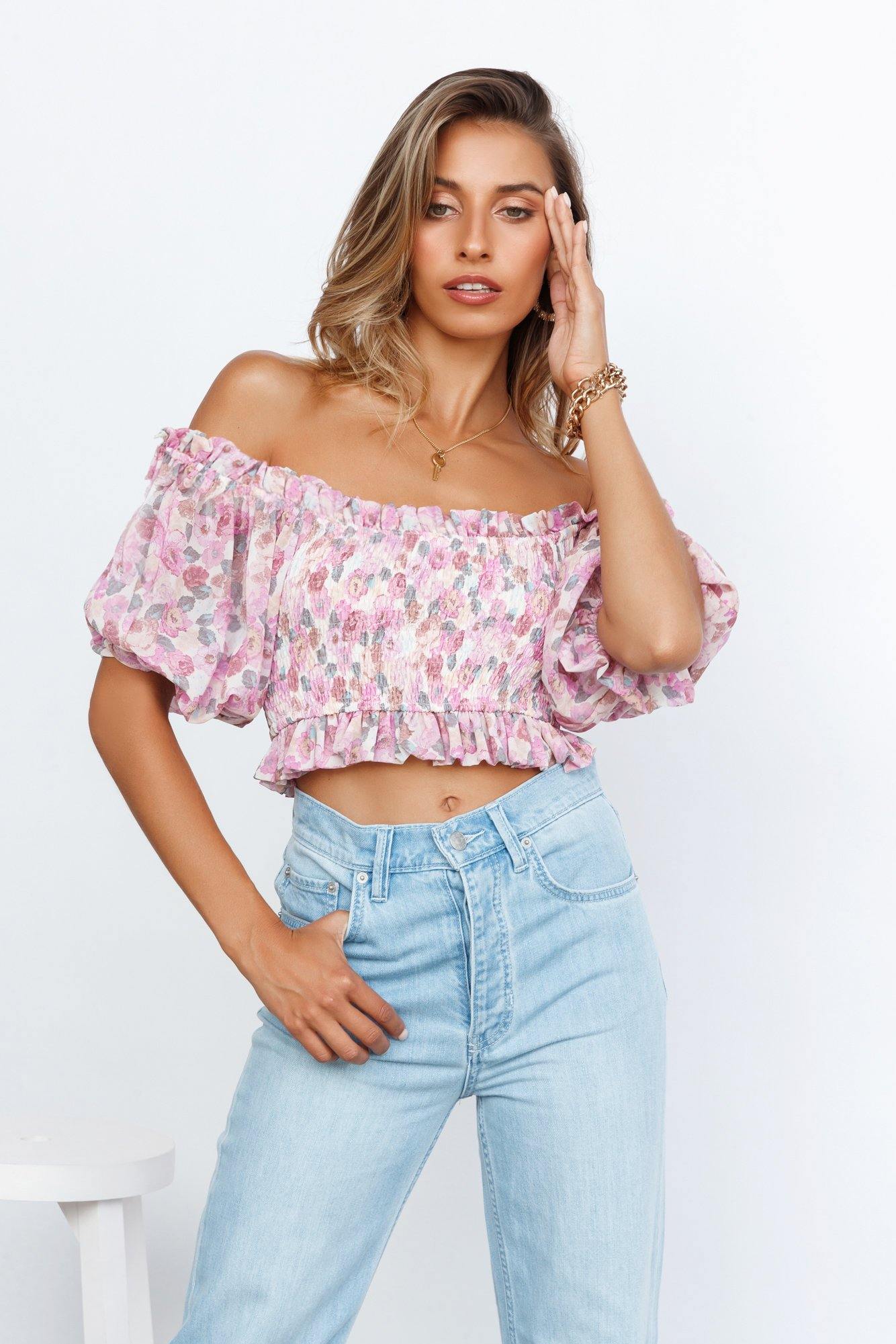 Not Alone Crop Top Lilac