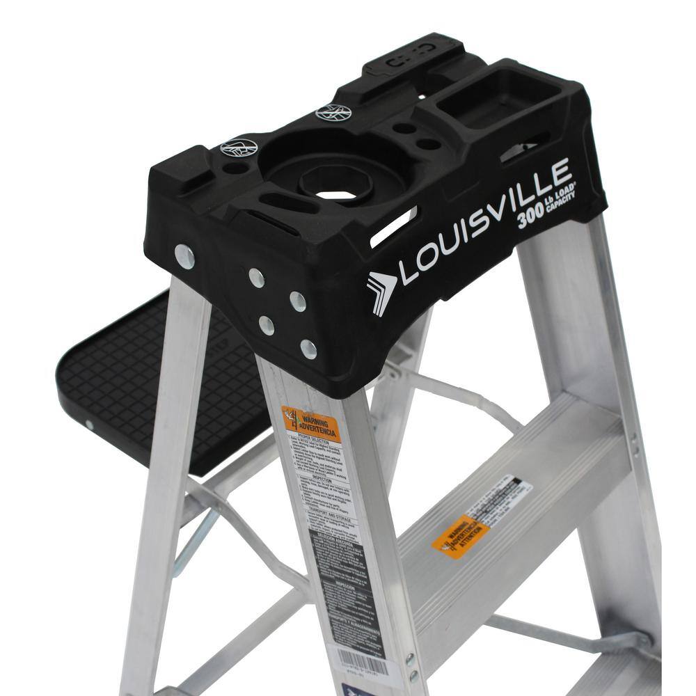 Louisville Ladder 6 ft. Aluminum Step Ladder with 300 lbs. Load Capacity Type IA Duty Rating AS3006