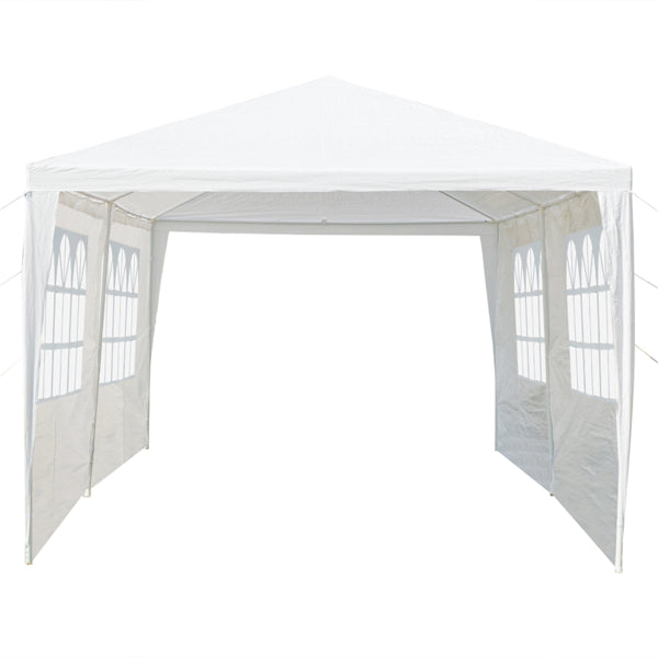 X XBEN Heavy Duty Canopy Event Tent-10'x20' Outdoor White Gazebo Party Wedding Tent, Sturdy Steel Frame Shelter w/4 Removable Sidewalls Waterproof Sun Snow