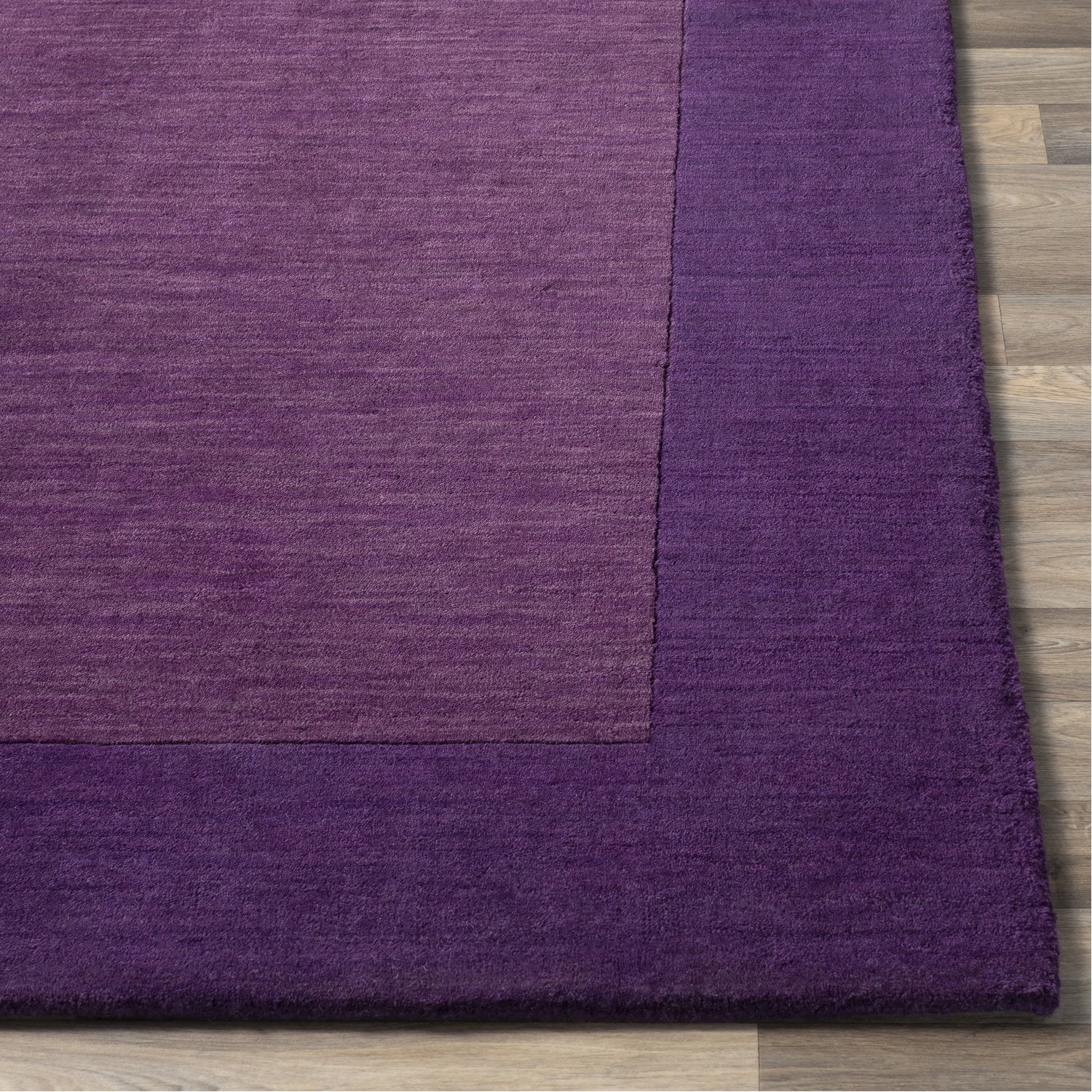 Mystique Collection Wool Area Rug in Aubergine and Dark Plum