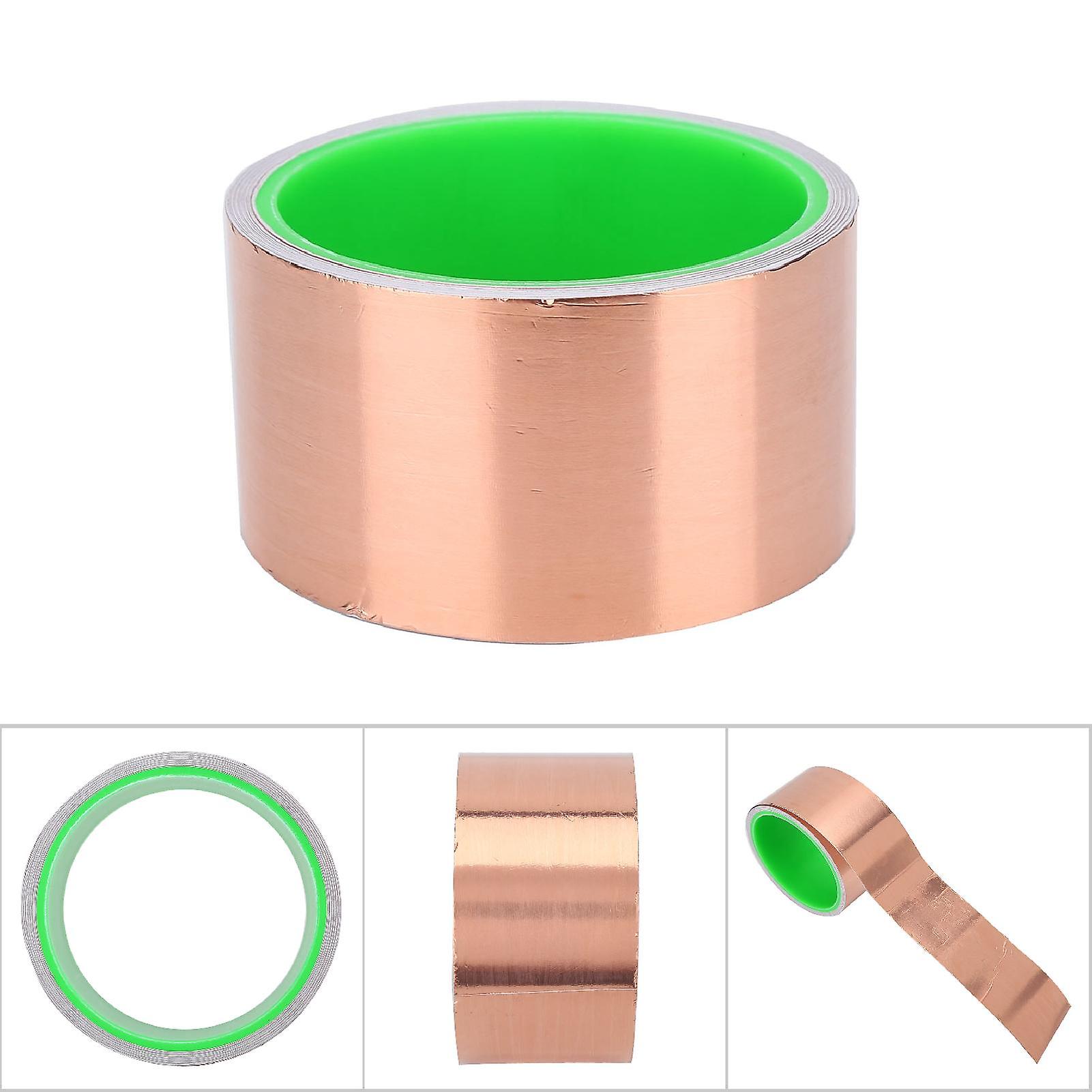 Multi Uses Adhesive Double Sided Conductive Copper Foil Tape For Emi Shielding(5cm*5.5m)