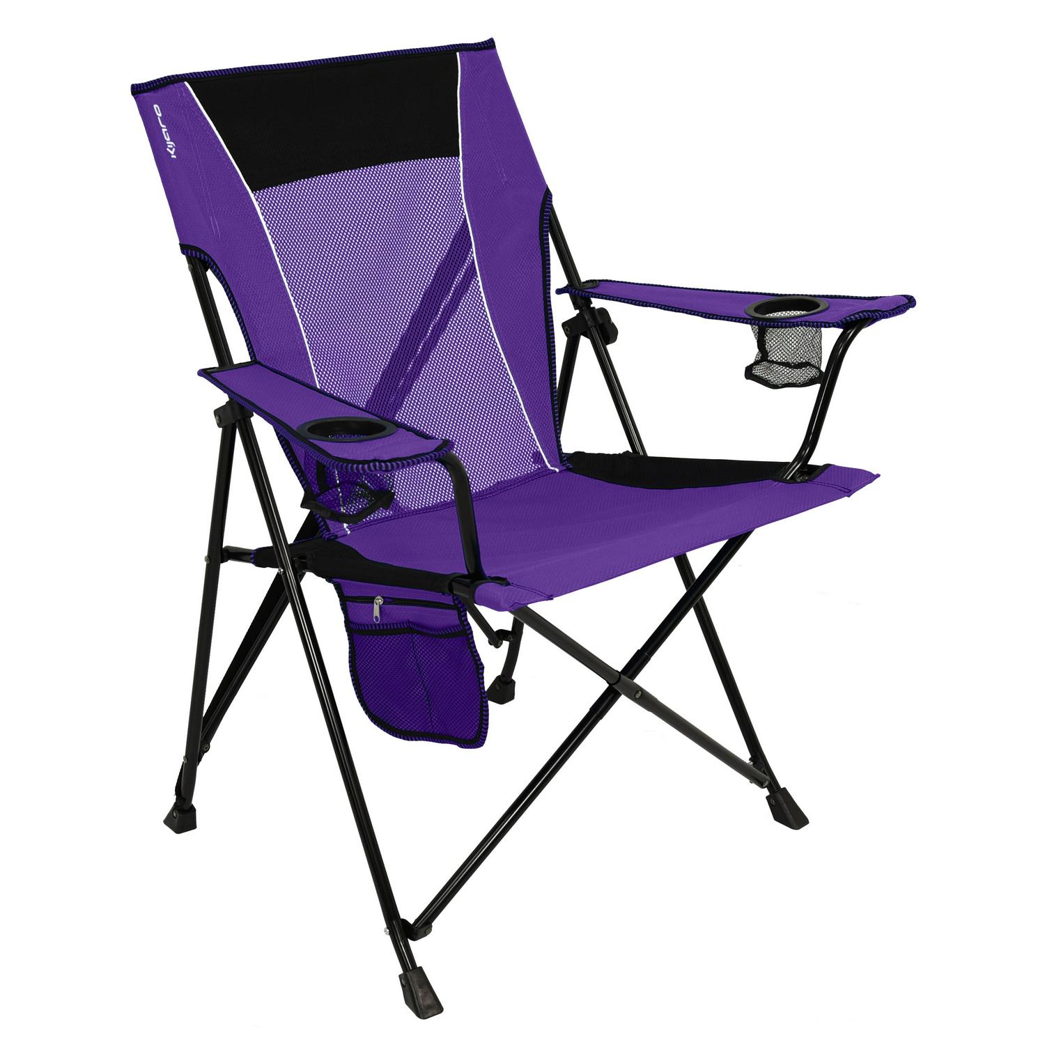 Kijaro Kawachi Dual Lock Portable Camping Chair for Outdoor Strong Polyester Purple  Crowdfused