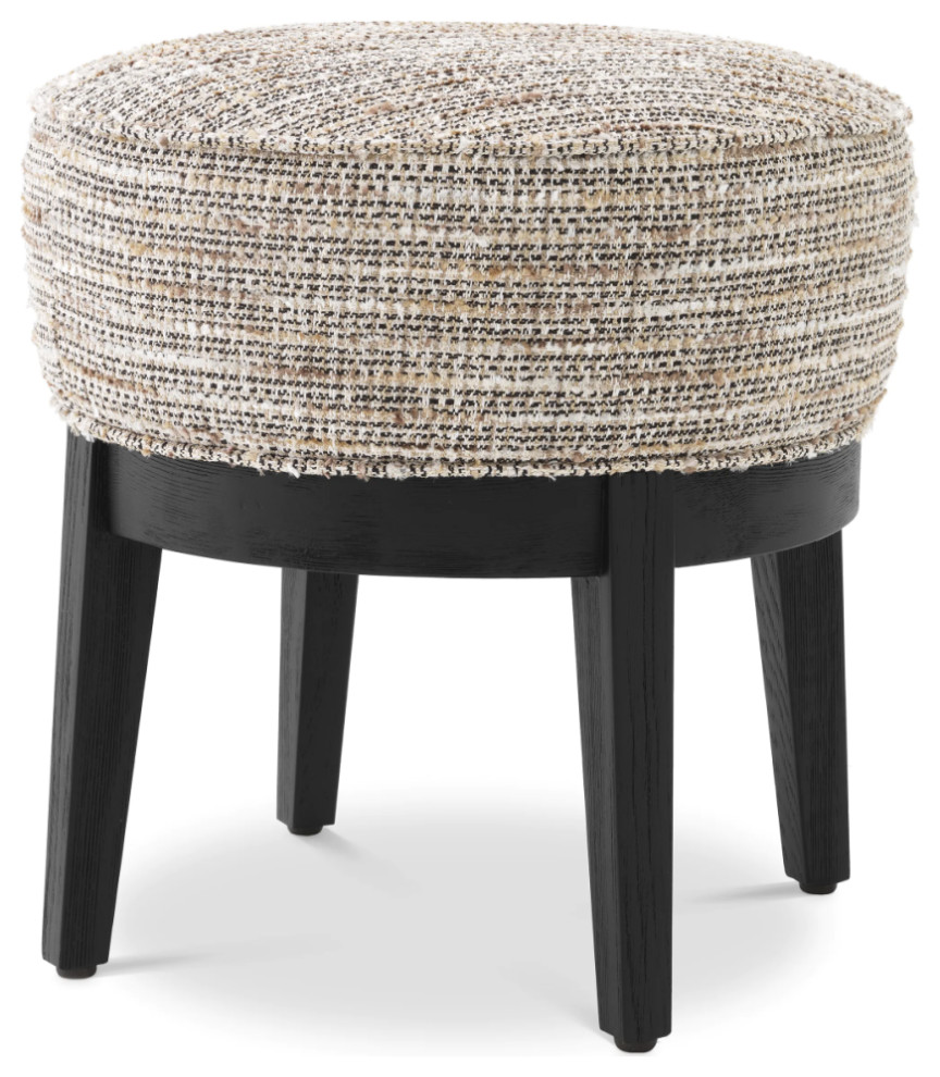 Wood Framed Round Stool  Eichholtz Jarrett   Transitional   Footstools And Ottomans   by Oroa   Distinctive Furniture  Houzz