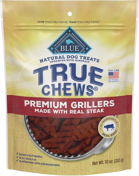 Blue Buffalo True Chews Premium Grillers Natural Grain-Free Steak Dog Treats