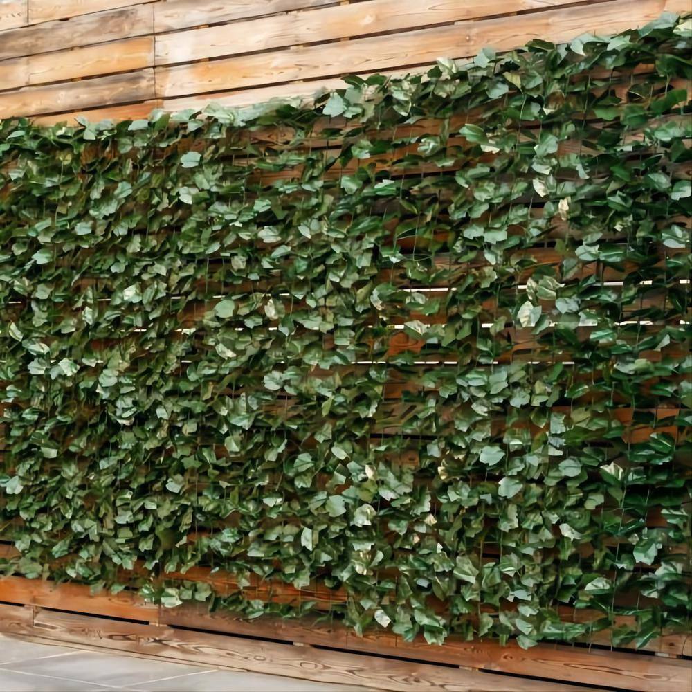 WELLFOR 118 in. W x 59 in. D Plastic Faux Ivy Leaf Decorative Privacy Fence GT-HGY-3048