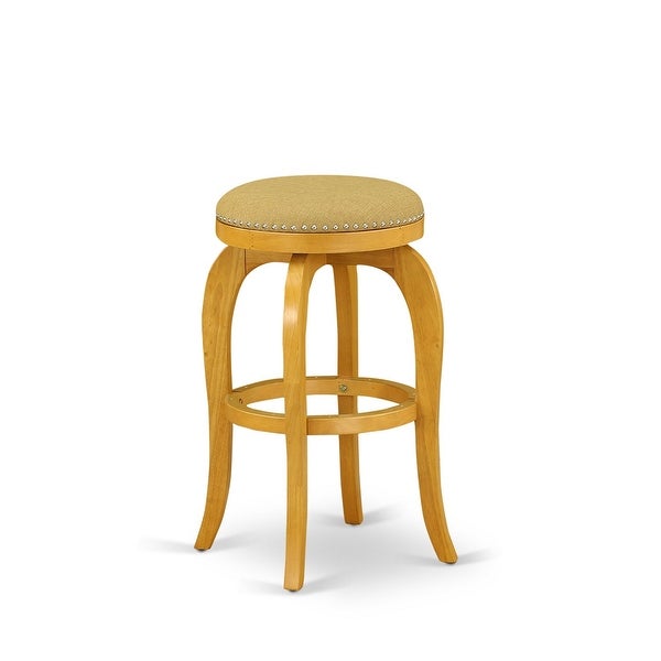 Bedford Swivel Backless Barstool 30'' Seat Height With Leg And Pu Leather Roast (Color Options Available)