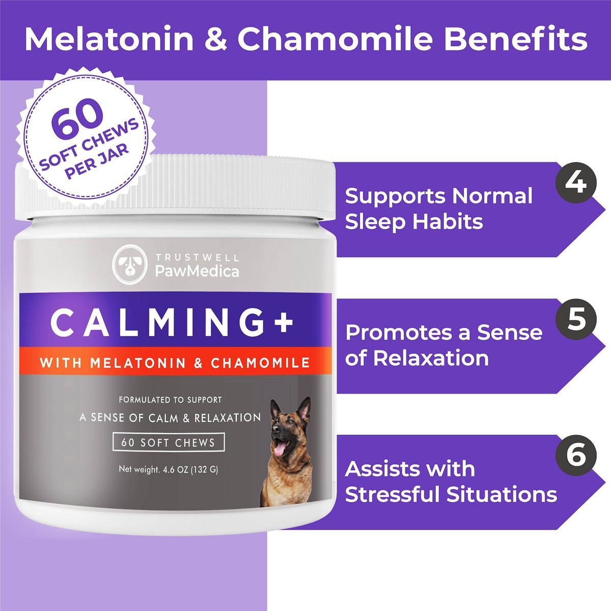 PawMedica Calming+ Soft Chew Calming Supplement for Dogs