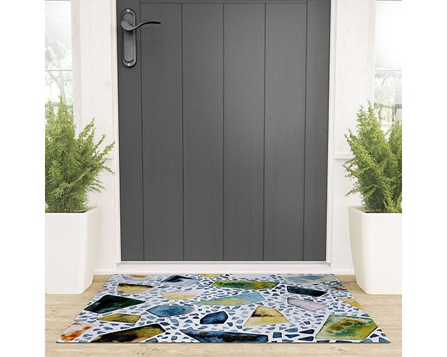 Cayenablanca Mineral Canvas Looped Vinyl Welcome Mat Society6