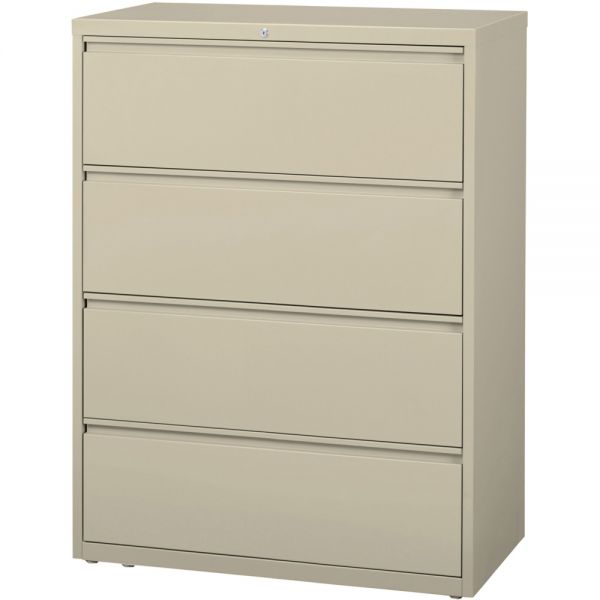 Lorell 4 Drawer Lateral File Cabinet， Letter/Legal/A4， 42