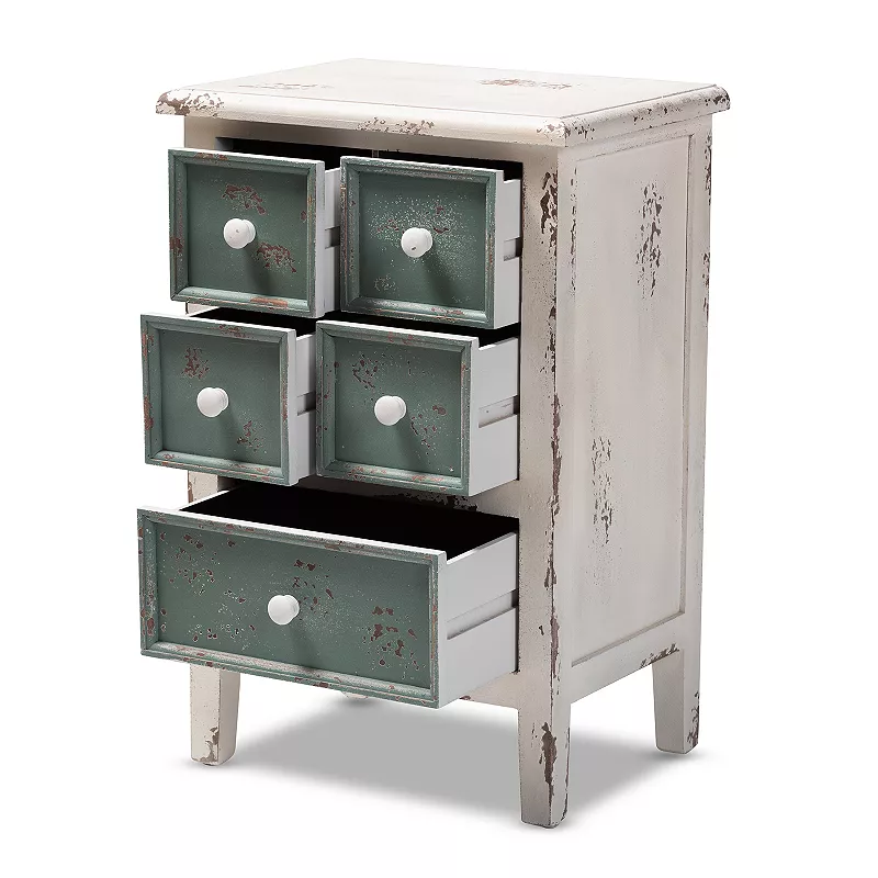 Baxton Studio Angeline Blue Storage Cabinet