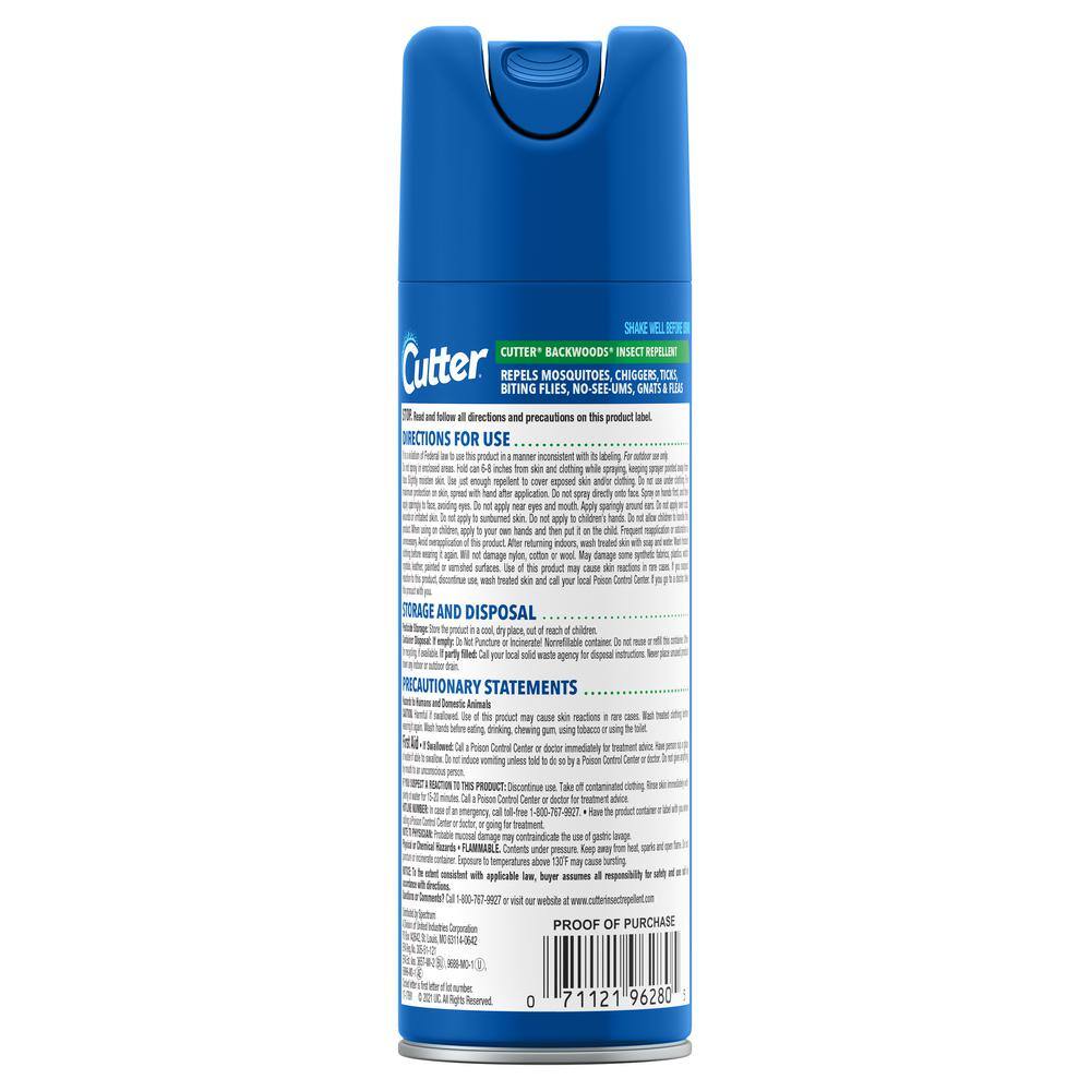 Cutter 6 oz. Backwoods Aerosol Mosquito and Insect Repellent Spray Hg-96280-2