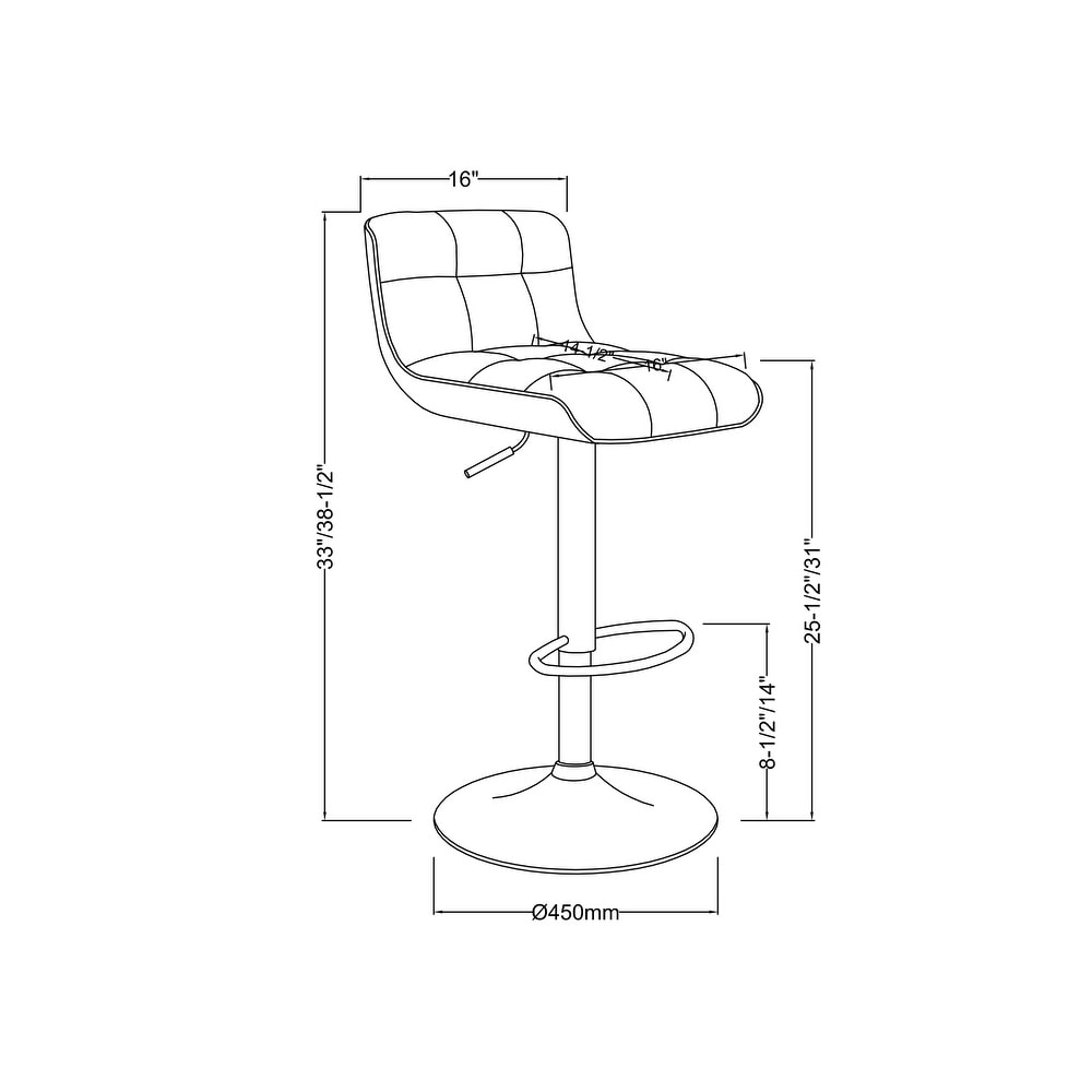 Brek Contemporary Faux Leather Swivel Barstool by Furniture of America