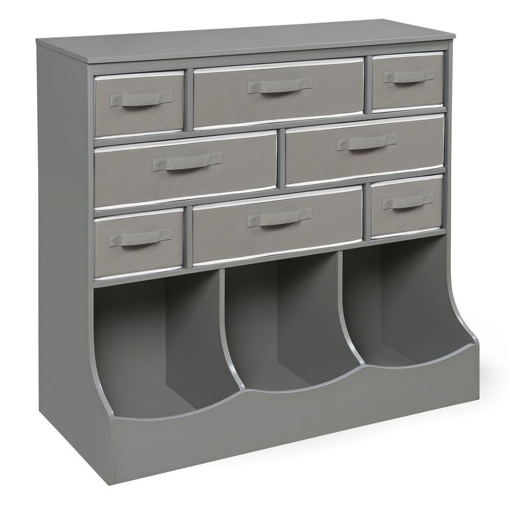 Badger Basket 37 in. H x 36.5 in. W x 15.75 in. D Gray MDF 11-Cube Organizer 98871