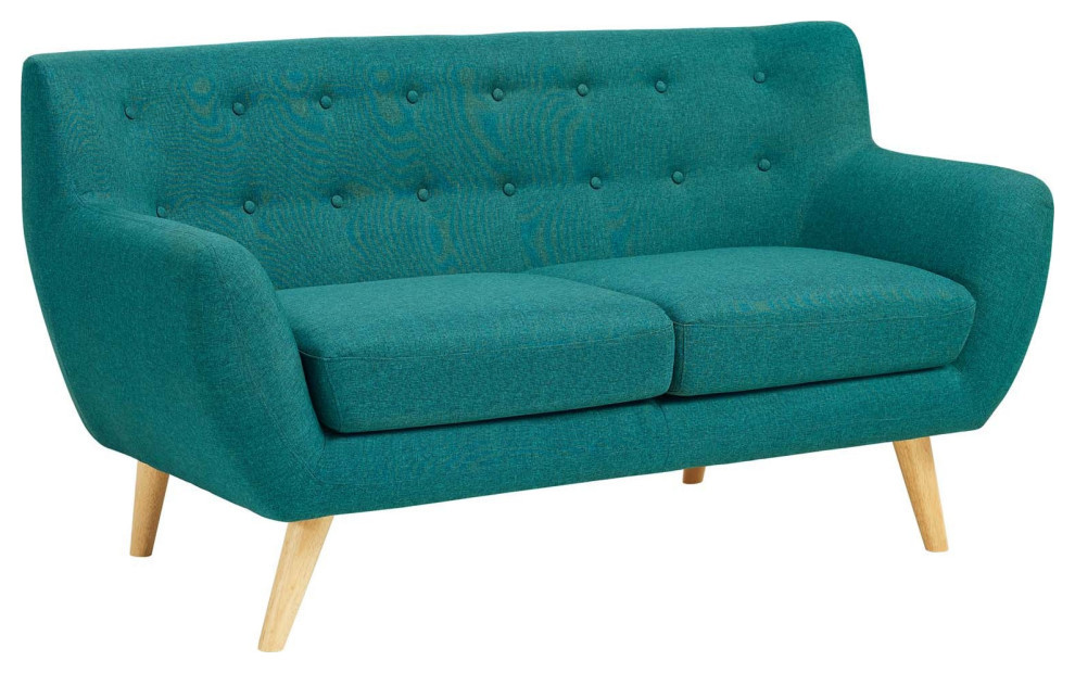 Marcy Teal 3 Piece Living Room Set   Midcentury   Living Room Furniture Sets   by V.S.D Furniture  Houzz