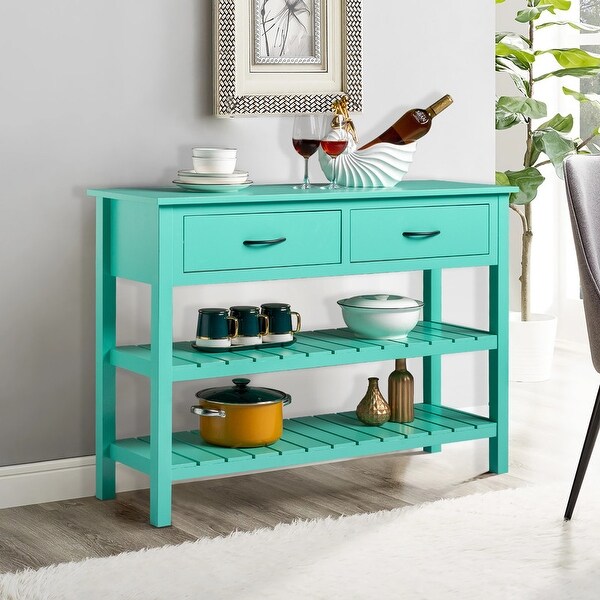 3-Tier Entryway Living Room Console Table with 2 Drawers