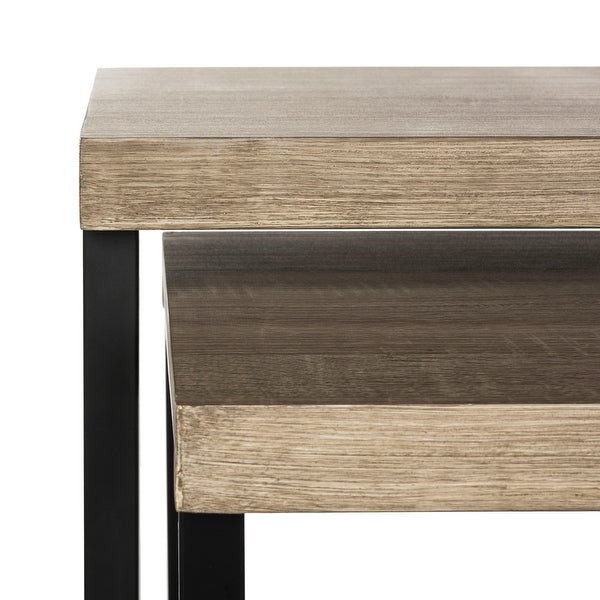 SAFAVIEH Femi Light Grey/Black End Table - 23.6