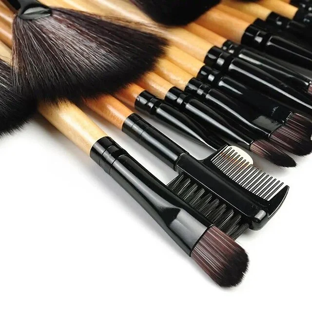 32 Pcs Multifunctional Makeup Brushes Set Fashion Professional Beauty Tool Suitable For Blush, Loose Powder, Foundation, Eye Shadow, Concealer, Eyebrow, Nose Shadow, Highlighter