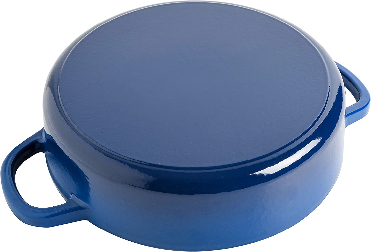 Crock Pot 111999.02 Artisan Enameled Cast Iron Braiser W/Lid， 5 Quart， Sapphire Blue