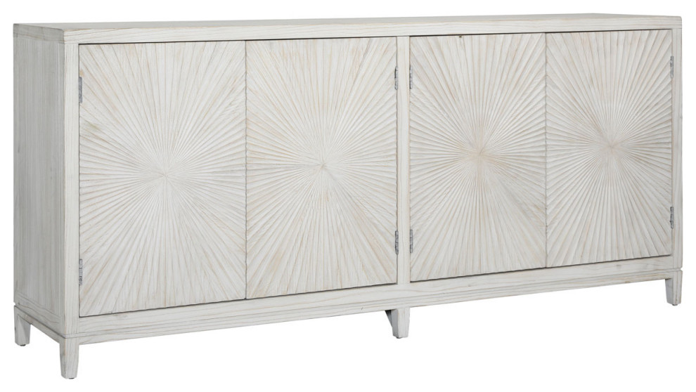 79 quotWhite Wash Melrose Sideboard Cabinet Media Console   Transitional   Media Cabinets   by Terra Nova Designs  Inc.  Houzz