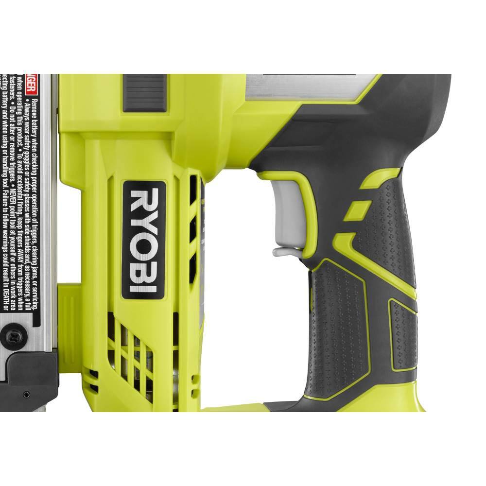 RYOBI ONE+ 18V Cordless AirStrike 23-Gauge 1-38 in. Headless Pin Nailer with 2.0 Ah Compact Battery P318-PBP006