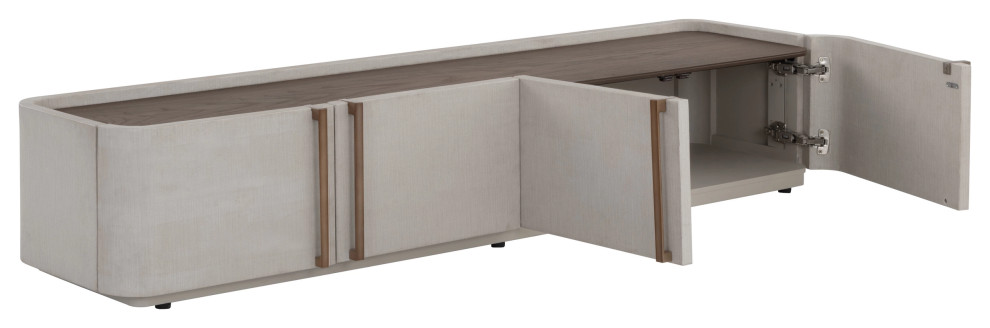 Jamille Media Console And Cabinet   Transitional   Entertainment Centers And Tv Stands   by Sunpan Modern Home  Houzz