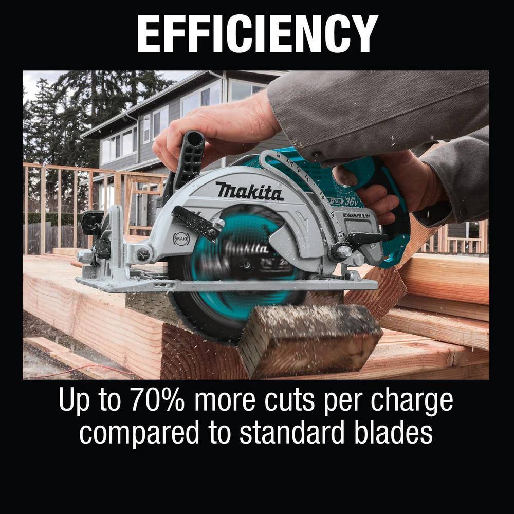 Makita 7-14 in. 24T Carbide-Tipped Max Efficiency Ultra-Thin Kerf Circular Saw Blade Framing (10-Pack) B-61656-10