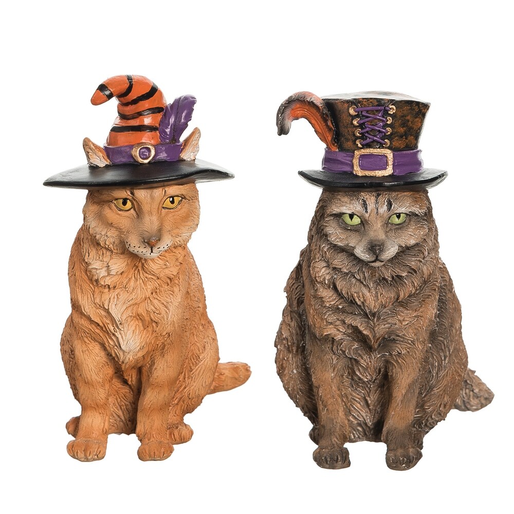 Halloween Cat Figurines  A/2