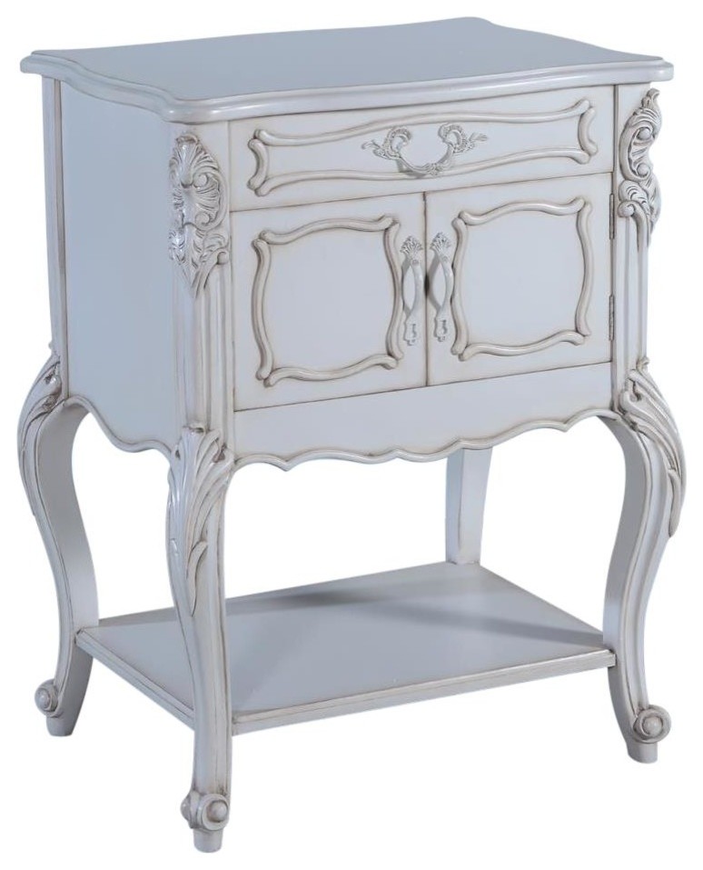 Side Table Louis XV Rococo Pretty Hand Carved Distressed White   French Country   Side Tables And End Tables   by EuroLuxHome  Houzz