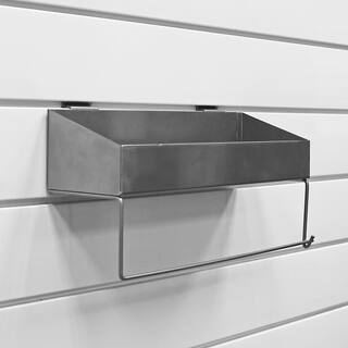 Proslat 16.5 in. H x 5.5 in. W x 10 in. D Slatwall Shelf and Paper Towel Holder 10029