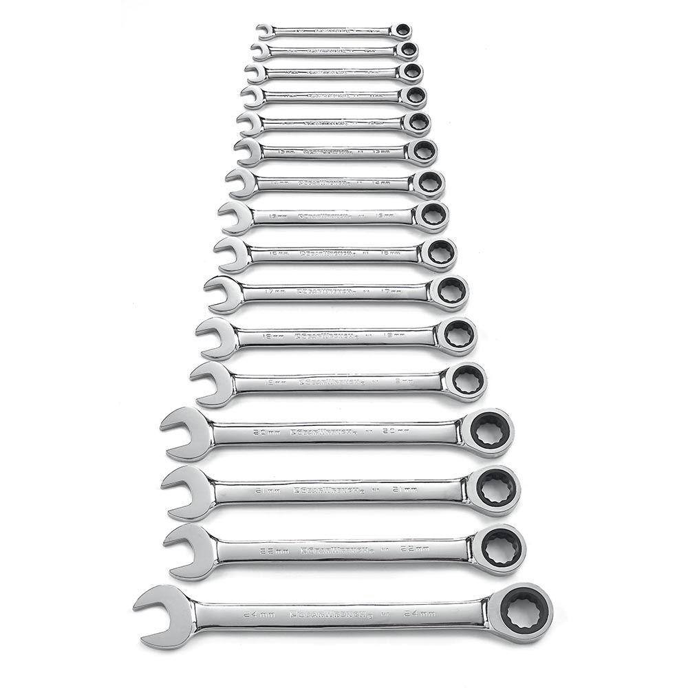 GEARWRENCH Master MetricSAE Combination Ratcheting Wrench Set (29-Piece) 94329C