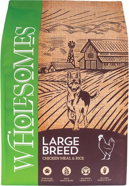 Wholesomes Large Breed with Chicken Meal and Rice Formula Adult Dry Dog Food