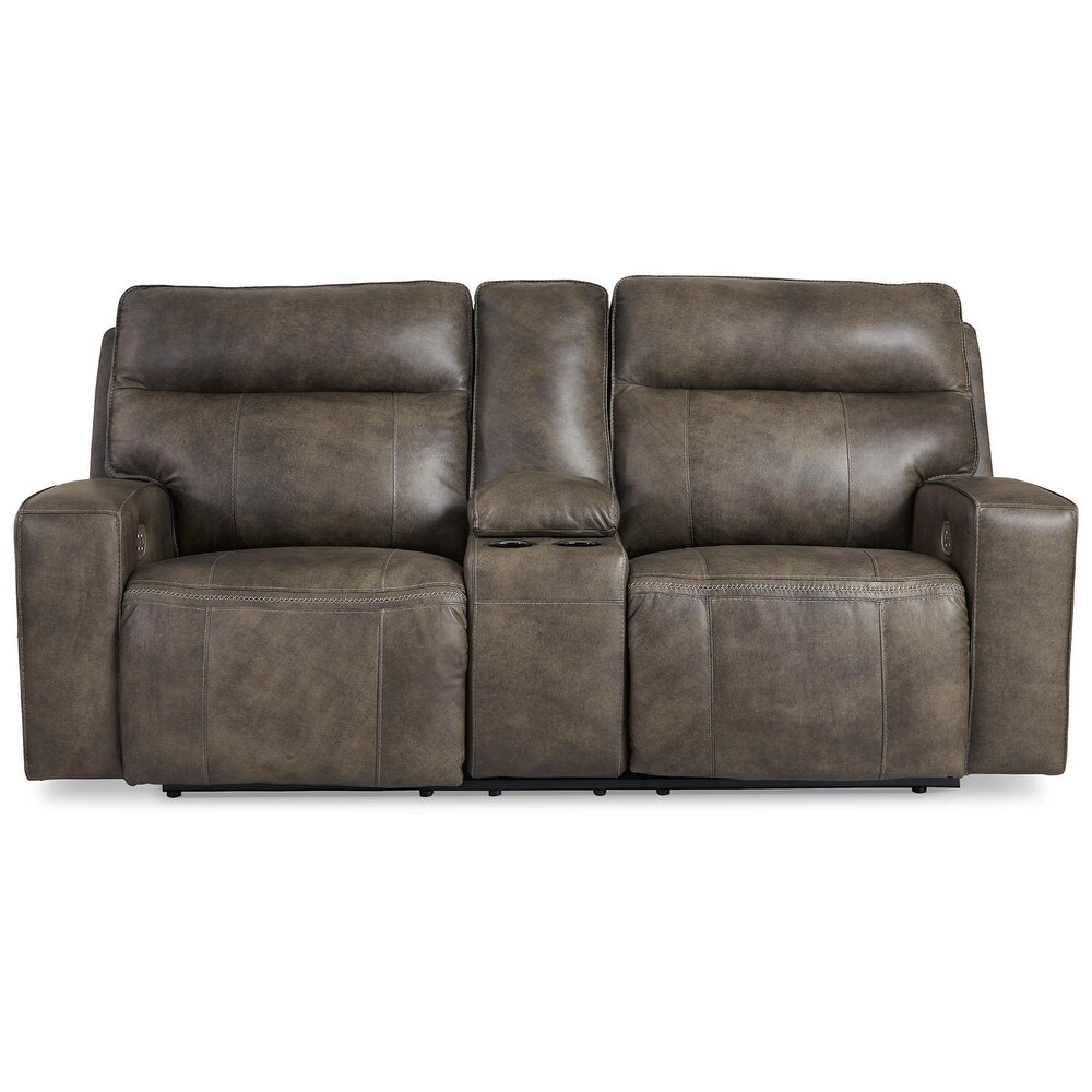 Signature Design by Ashley Game Plan Power Reclining Loveseat with USB Charging