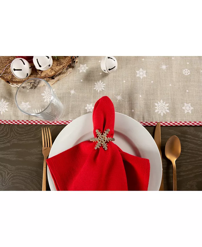 Design Imports Reindeer Embroidered Table Runner