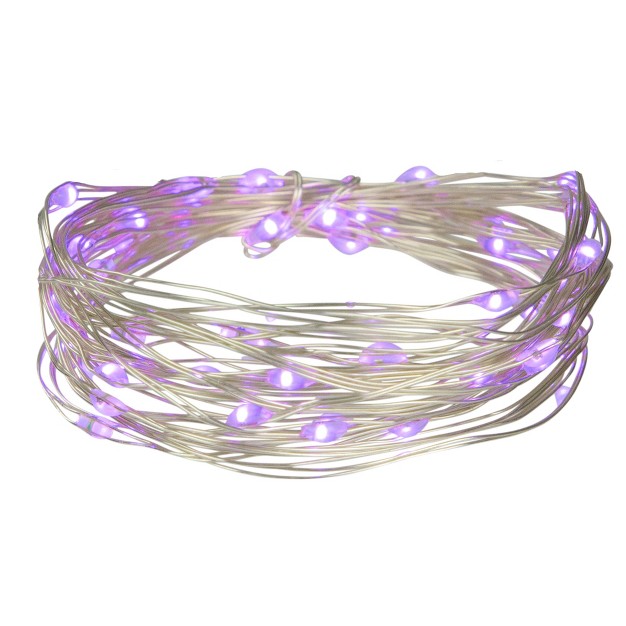 Northlight 50 count Purple Led Micro Fairy Christmas Lights 16ft Copper Wire