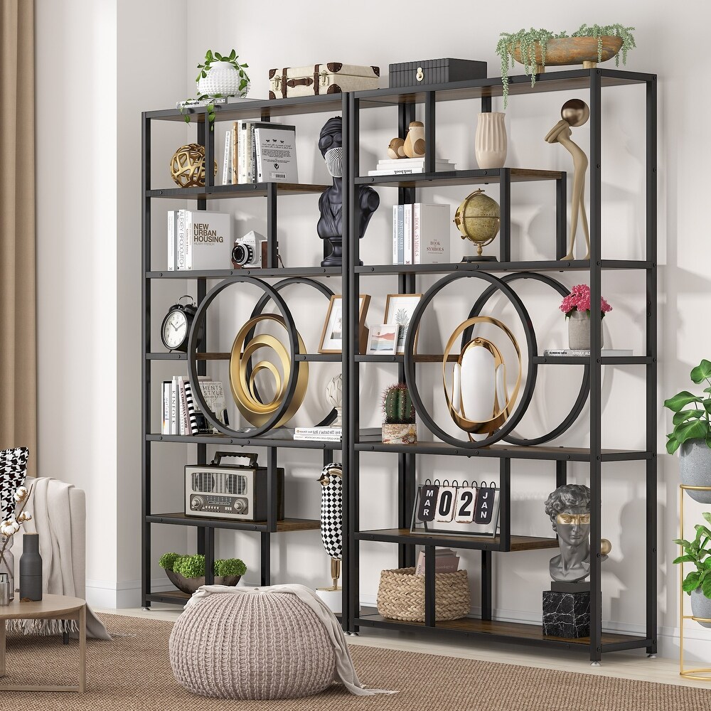 7 Tier Tall Etagere Bookcase  72\