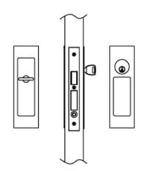 Hafele 911.26.801 Sliding/Pocket Door Lock  Entry ...