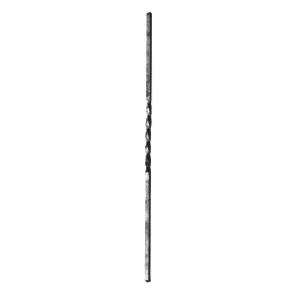 arteferro 35-12 in. x 12 in. Round Bar Single Center Twist Forged Raw Picket 658