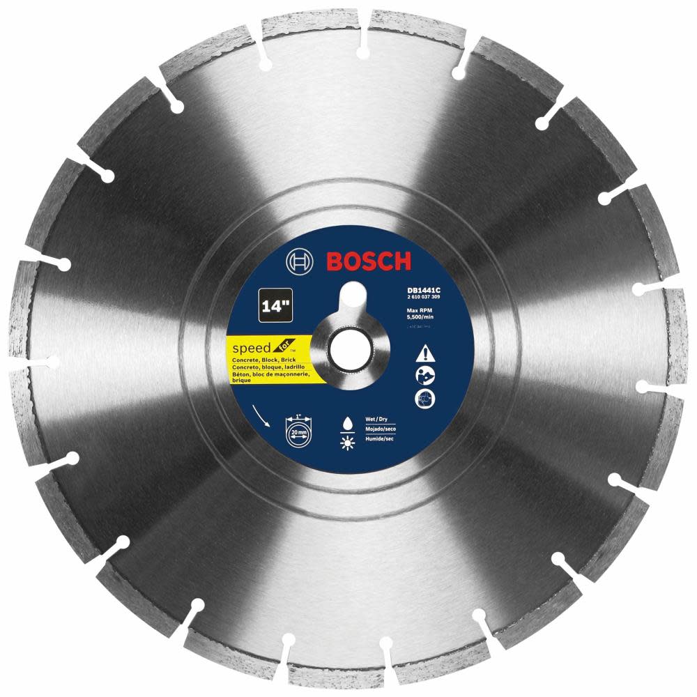 Bosch 14 Premium Segmented Rim Diamond Blade for Universal Rough Cuts ;