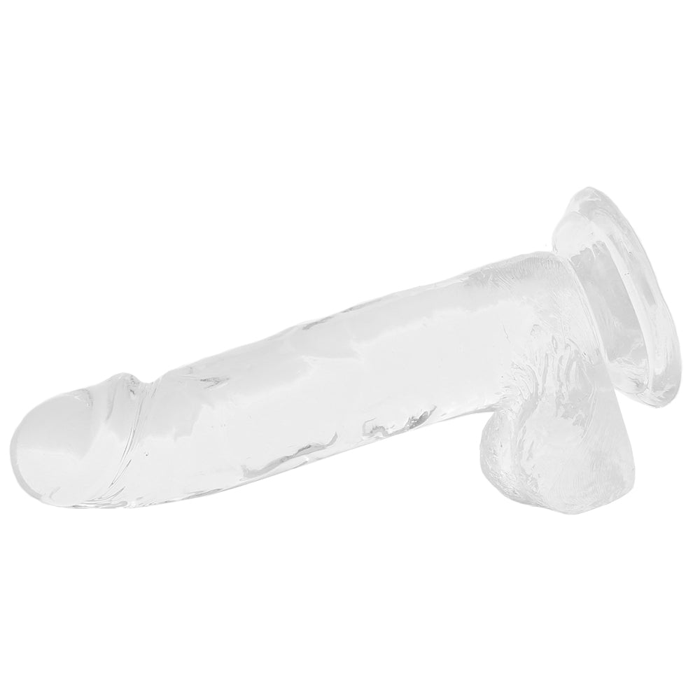 King Cock 8 Inch Ballsy Dildo in Clear