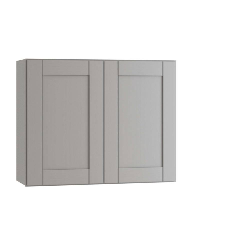 Contractor Express Cabinets Veiled Gray Shaker Assembled Plywood Wall Kitchen Cabinet with Soft Close 36 in. x 42 in. x 12 in. W3642-AVG