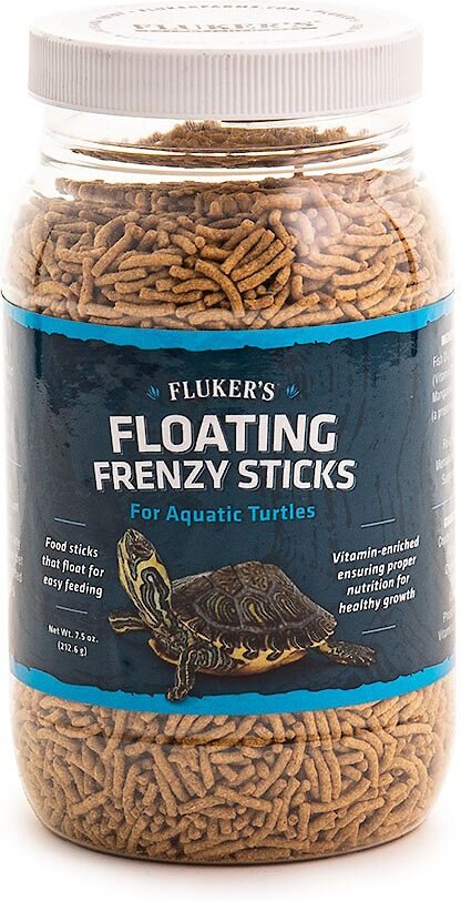 Fluker's Floating Frenzy Sticks Aquatic Turtle Food， 7.5-oz bag