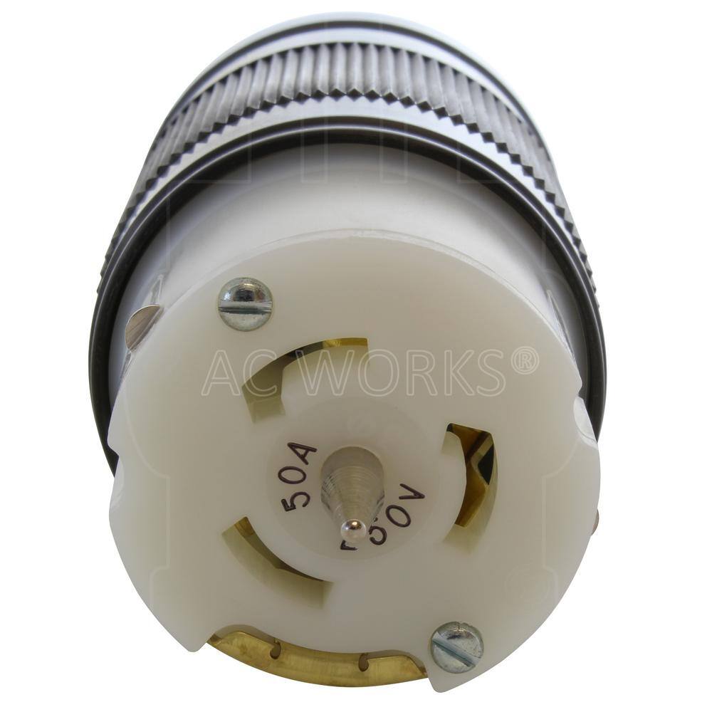 AC WORKS California Standard CS8364 50 Amp 3-Phase 250-Volt 4-Wire Locking Female Connector CS8364