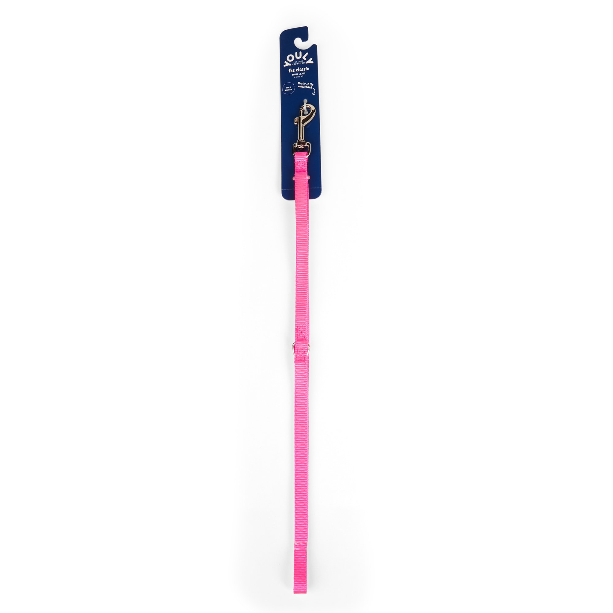 YOULY Pink Dog Lead， 6 ft.， X-Small