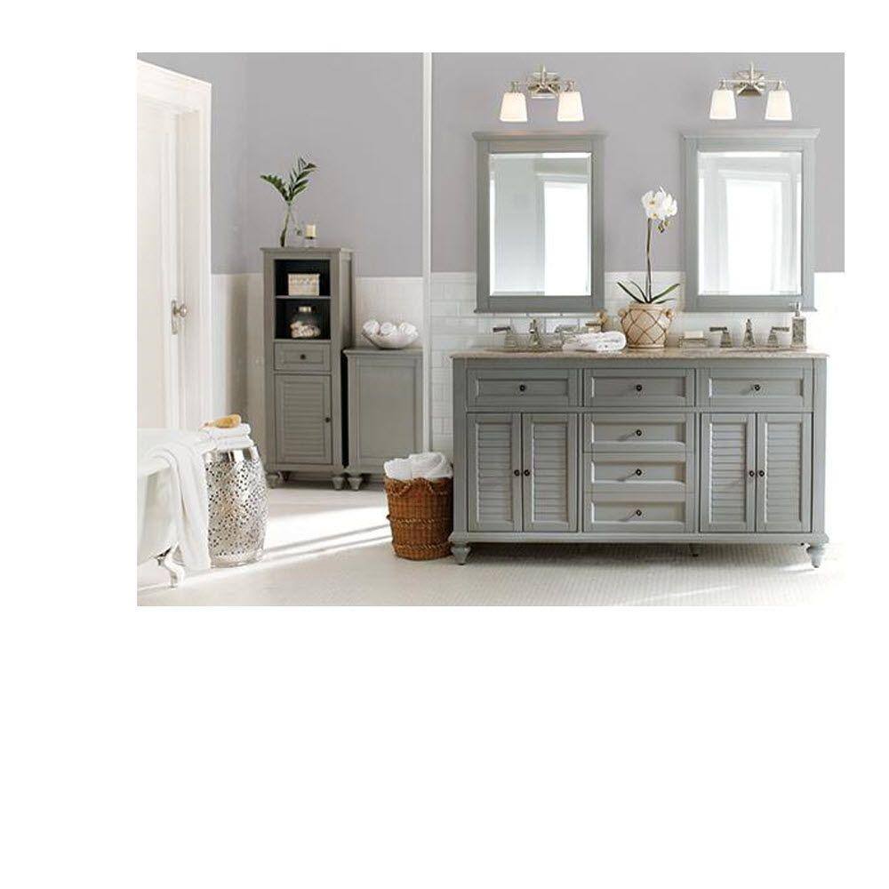 Home Decorators Collection 24 in. W x 32 in. H Framed Rectangular Bathroom Vanity Mirror in seaglass 1234900310