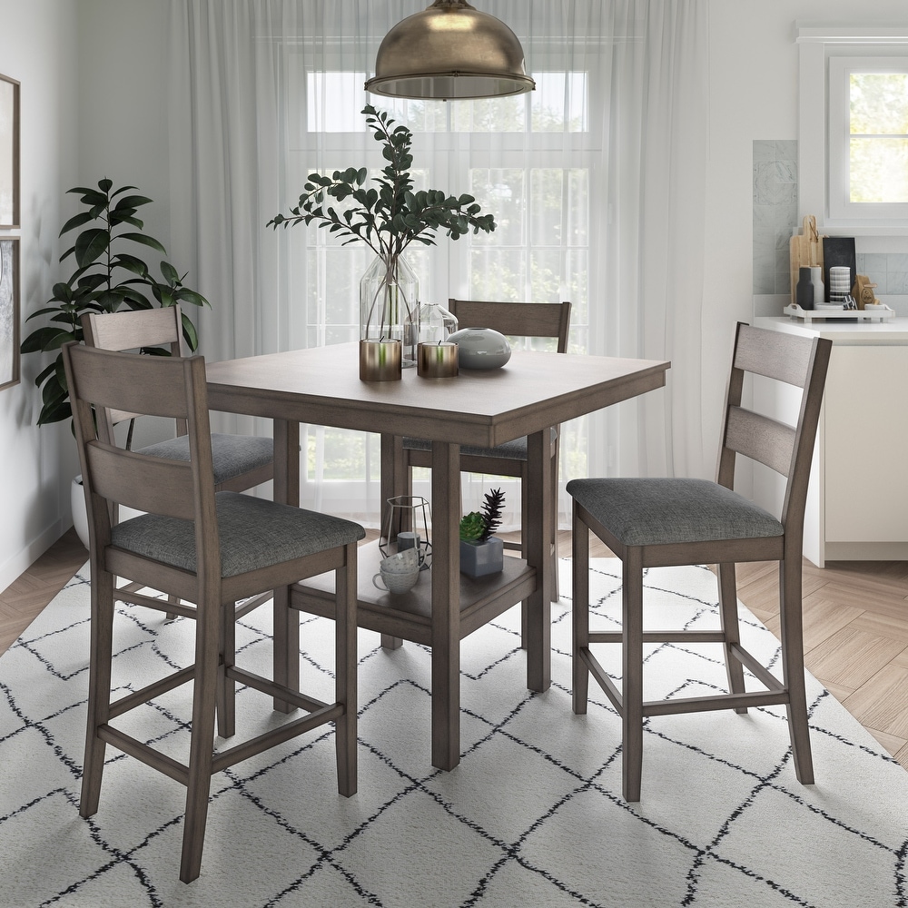 CorLiving Tuscany Washed Grey Counter Height Dining Table