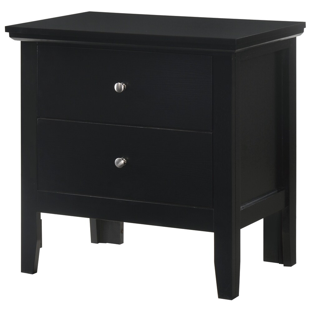 Primo Transitional Wood 2 drawer Nightstand Table  24\